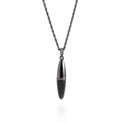 Colgante acero negro y circonitas de la colección de joyas para mujer Luxenter para la joyería online PlataScarlata
