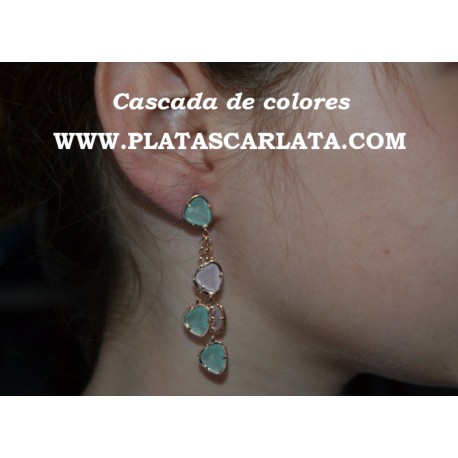 Pendientes de plata 925 chapados oro rosa PlataScarlata  PSR53017