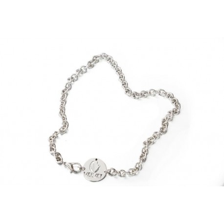 Gargantilla eslabones de Rodio de la colección de joyas oficial de la serie  VELVET para la joyería online PlataScarlata