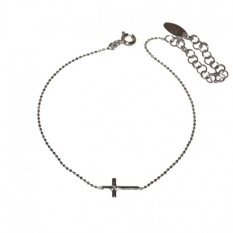Pulsera de plata con cruz de la colección de joyas de plata para mujer The Essentials TEP54006