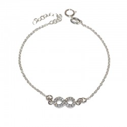 Pulsera de plata 925 con infinito de  circonitas brillantes de las joyas de plata para mujer The Essentials TEP54007