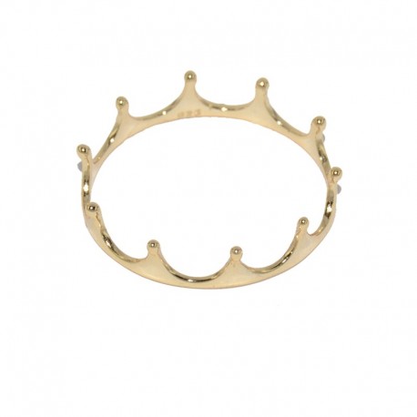 Anillo de plata chapado en oro corona The Essentials para la joyería online PlataScarlata TEO51004