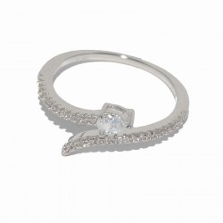 Anillo de plata con serpiente de circonitas de la colección de joyas de plata para mujer The Essentials TEP51017