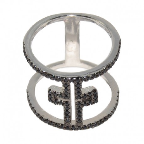 Anillo de plata  con cruz de la colección de joyas de plata para mujer The Essentials y la joyería online PlataScarlata TEP51019