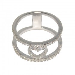 Anillo de plata con corazón de circonitas de las joyas de plata para mujer The Essentials y la joyería online  TEP51021