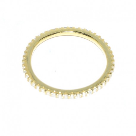 Anillo de plata y baño de oro con circonitas de las joyas para mujer The Essentials en tu joyería online PlataScarlata TEO51029