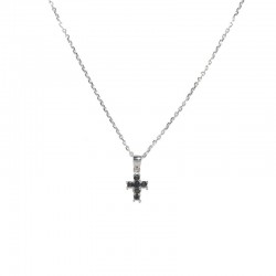 Colgante de plata y cruz de circonitas negras de la colección de joyas para mujer The EssentialsTEP52008