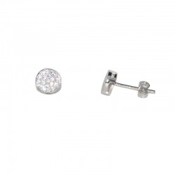 Pendientes de plata con pavé de circonitas brillantes de la colección de joyas de plata para mujer The Essentials TEP53005