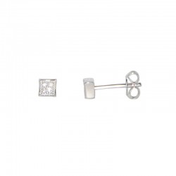 Pendientes de plata y circonitas cuadrados de la colección de joyas de plata para mujer The Essentials TEP53007